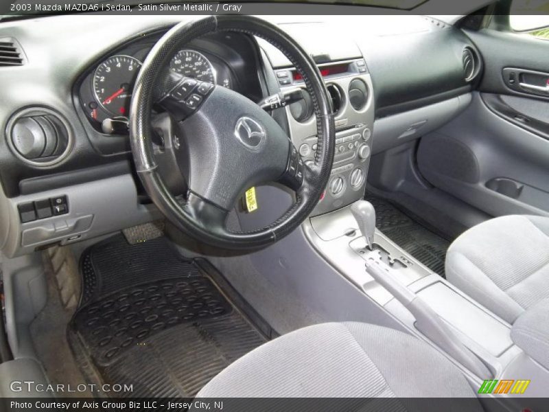 Satin Silver Metallic / Gray 2003 Mazda MAZDA6 i Sedan