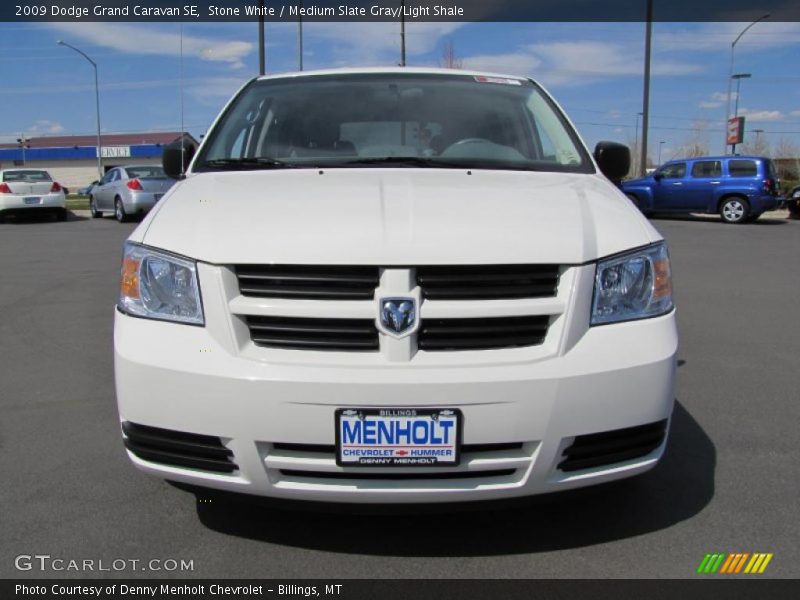 Stone White / Medium Slate Gray/Light Shale 2009 Dodge Grand Caravan SE