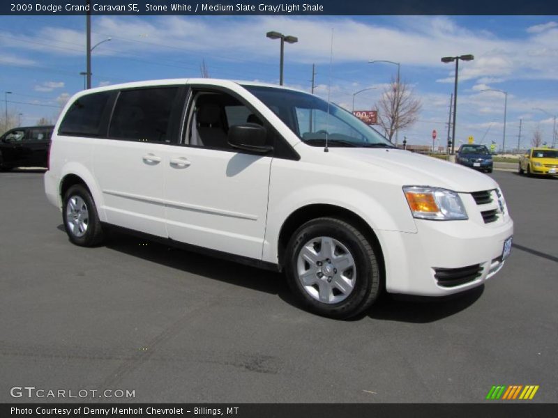 Stone White / Medium Slate Gray/Light Shale 2009 Dodge Grand Caravan SE