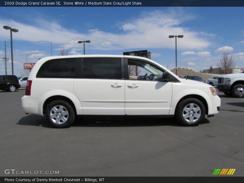 Stone White / Medium Slate Gray/Light Shale 2009 Dodge Grand Caravan SE