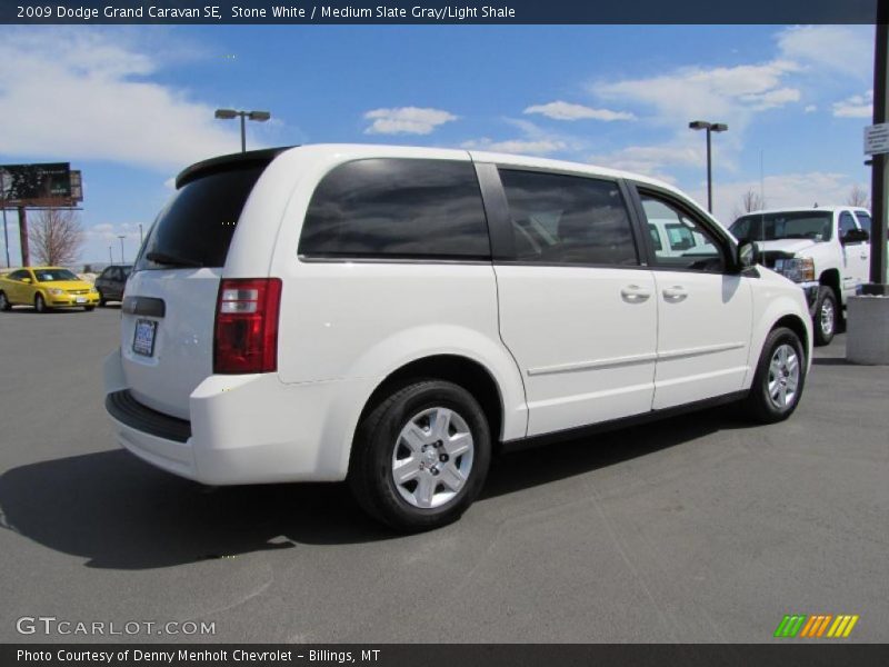 Stone White / Medium Slate Gray/Light Shale 2009 Dodge Grand Caravan SE