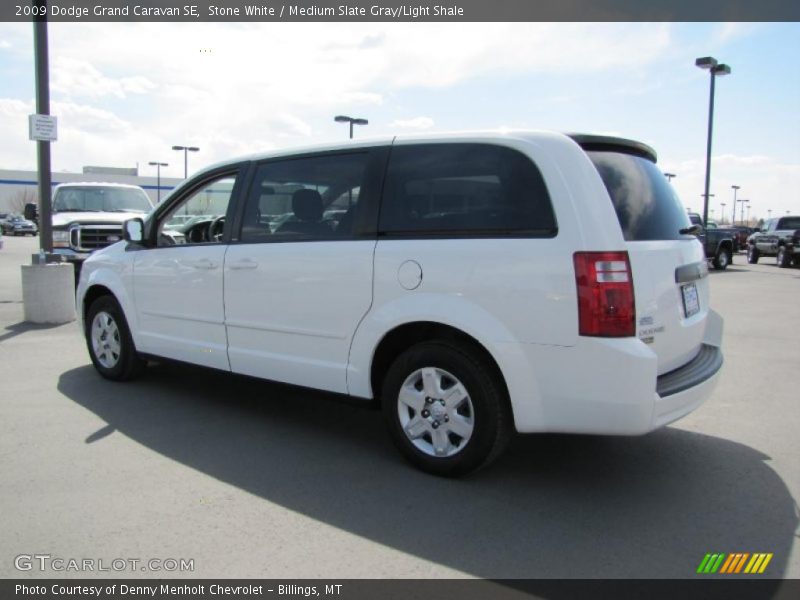 Stone White / Medium Slate Gray/Light Shale 2009 Dodge Grand Caravan SE