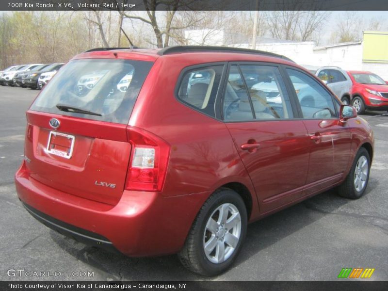 Volcanic Red / Beige 2008 Kia Rondo LX V6