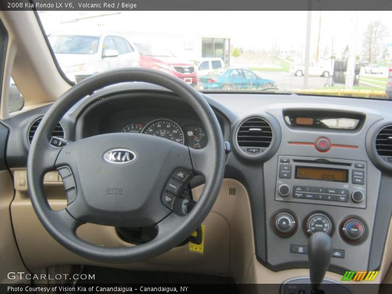 Volcanic Red / Beige 2008 Kia Rondo LX V6