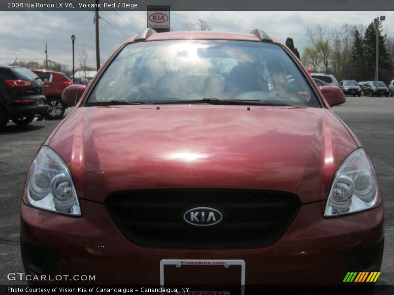 Volcanic Red / Beige 2008 Kia Rondo LX V6