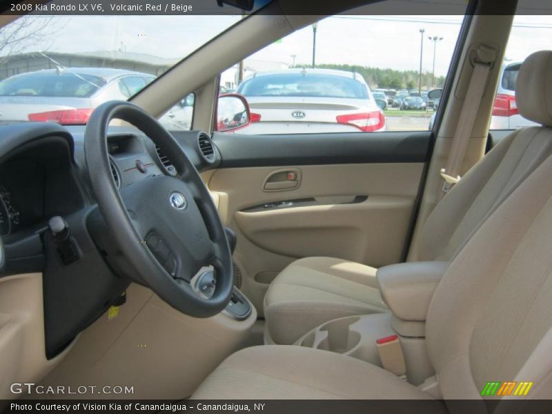 Volcanic Red / Beige 2008 Kia Rondo LX V6