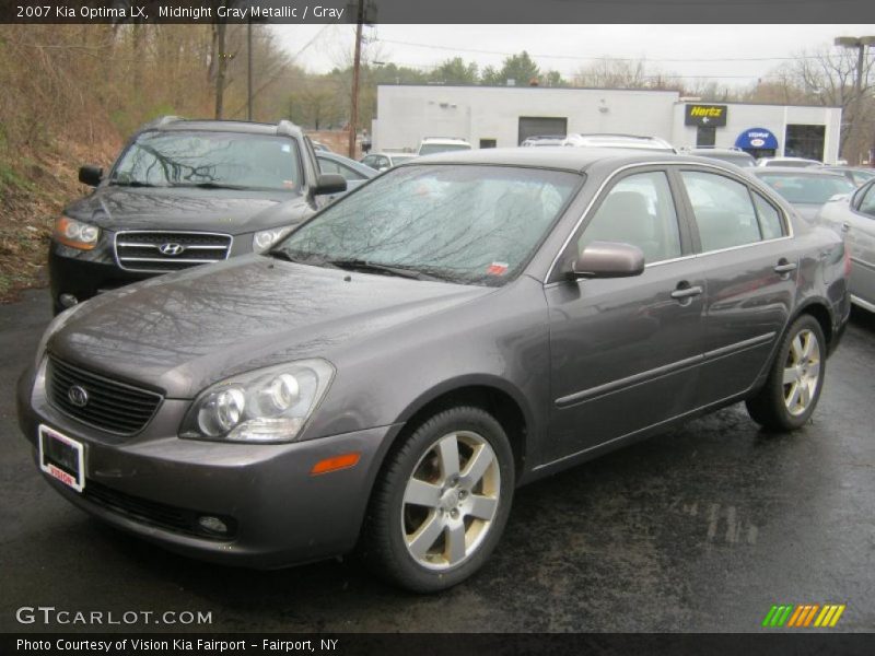 Midnight Gray Metallic / Gray 2007 Kia Optima LX
