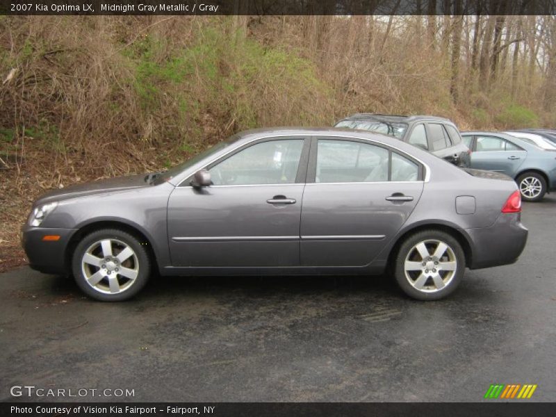 Midnight Gray Metallic / Gray 2007 Kia Optima LX