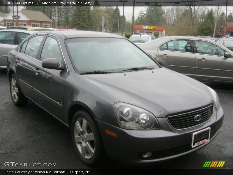 Midnight Gray Metallic / Gray 2007 Kia Optima LX