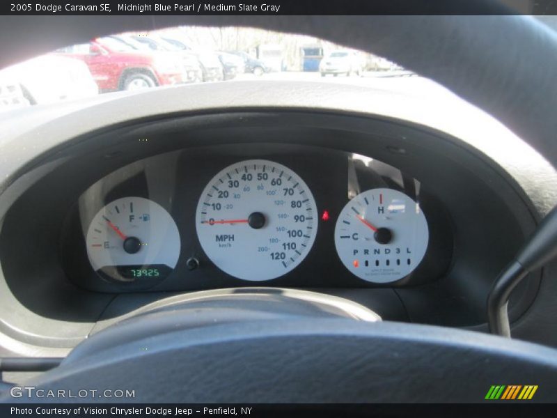 Midnight Blue Pearl / Medium Slate Gray 2005 Dodge Caravan SE