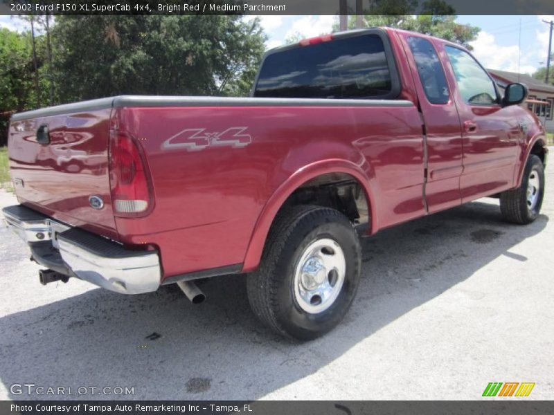 Bright Red / Medium Parchment 2002 Ford F150 XL SuperCab 4x4