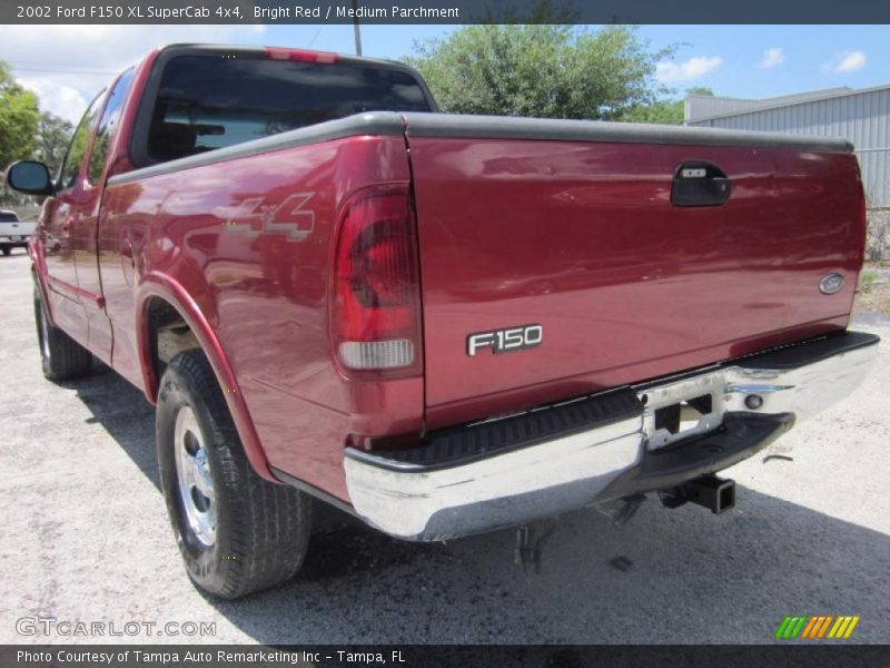 Bright Red / Medium Parchment 2002 Ford F150 XL SuperCab 4x4