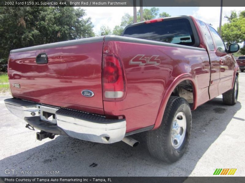 Bright Red / Medium Parchment 2002 Ford F150 XL SuperCab 4x4