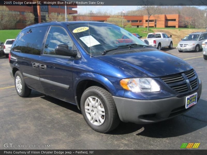 Midnight Blue Pearl / Medium Slate Gray 2005 Dodge Caravan SE
