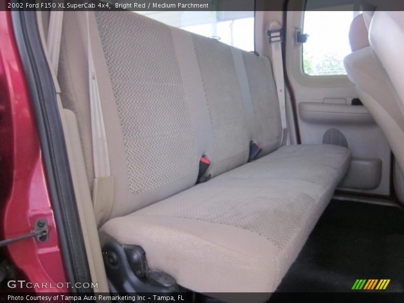 Bright Red / Medium Parchment 2002 Ford F150 XL SuperCab 4x4