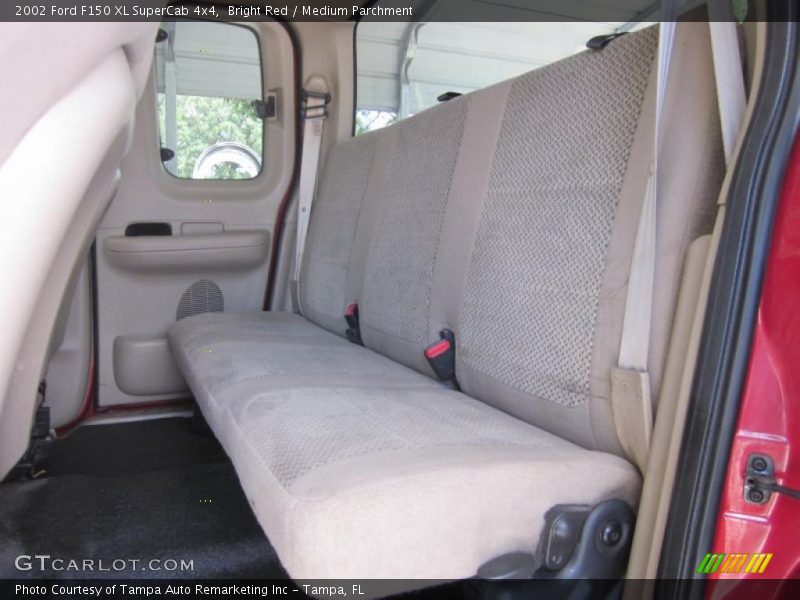 Bright Red / Medium Parchment 2002 Ford F150 XL SuperCab 4x4