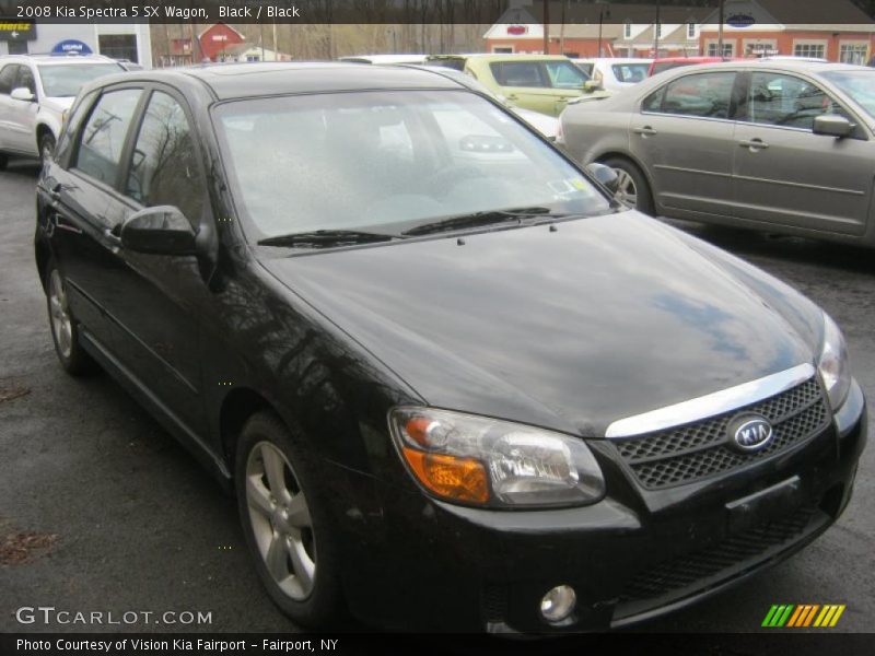 Black / Black 2008 Kia Spectra 5 SX Wagon