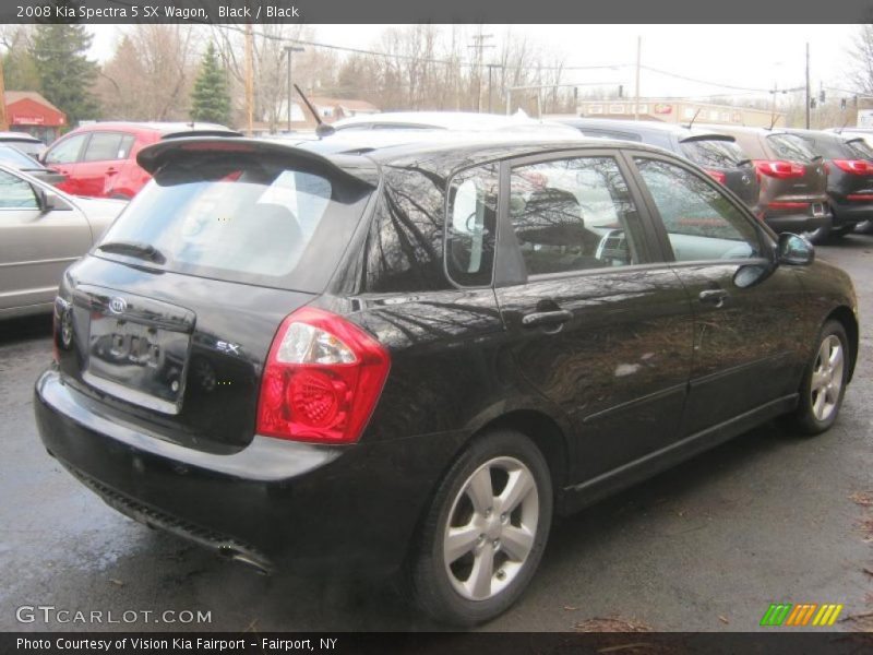 Black / Black 2008 Kia Spectra 5 SX Wagon