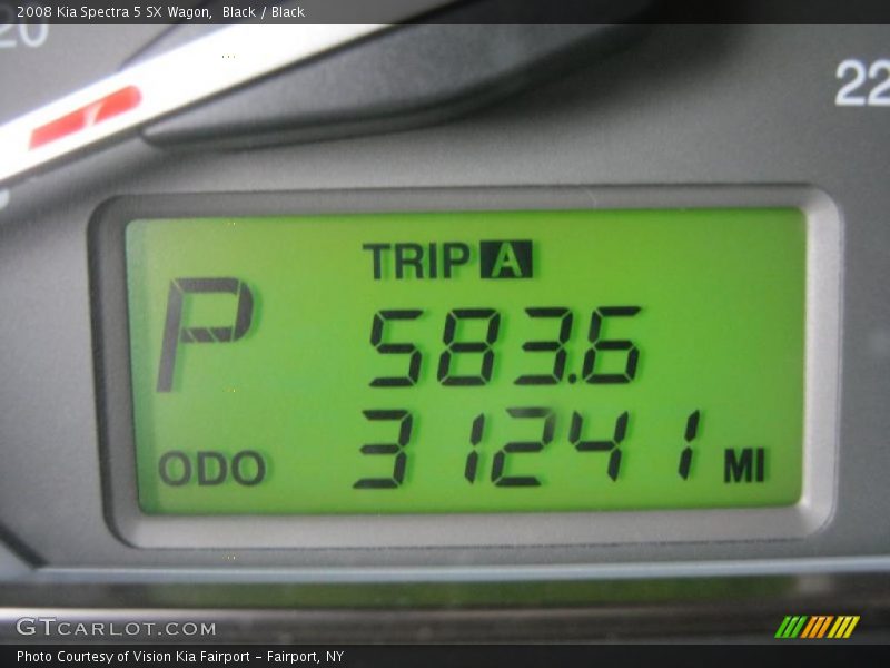 Black / Black 2008 Kia Spectra 5 SX Wagon