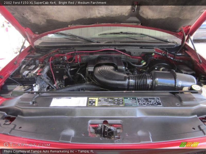 Bright Red / Medium Parchment 2002 Ford F150 XL SuperCab 4x4