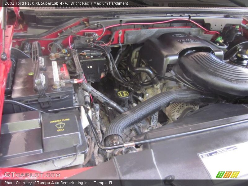 Bright Red / Medium Parchment 2002 Ford F150 XL SuperCab 4x4