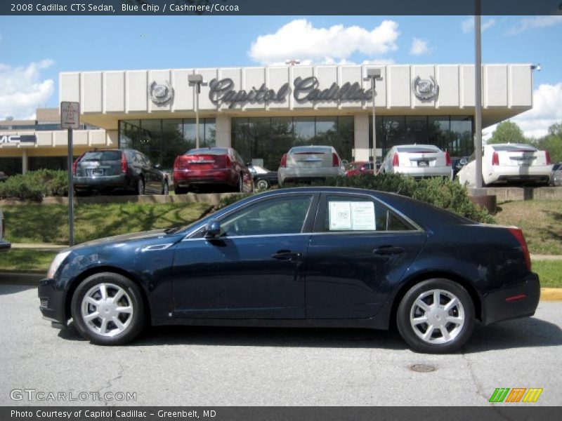 Blue Chip / Cashmere/Cocoa 2008 Cadillac CTS Sedan