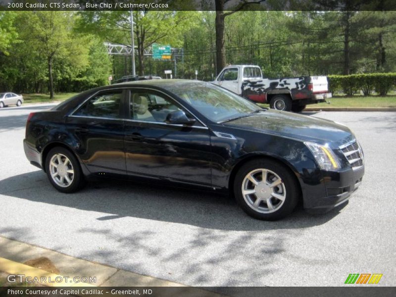Blue Chip / Cashmere/Cocoa 2008 Cadillac CTS Sedan