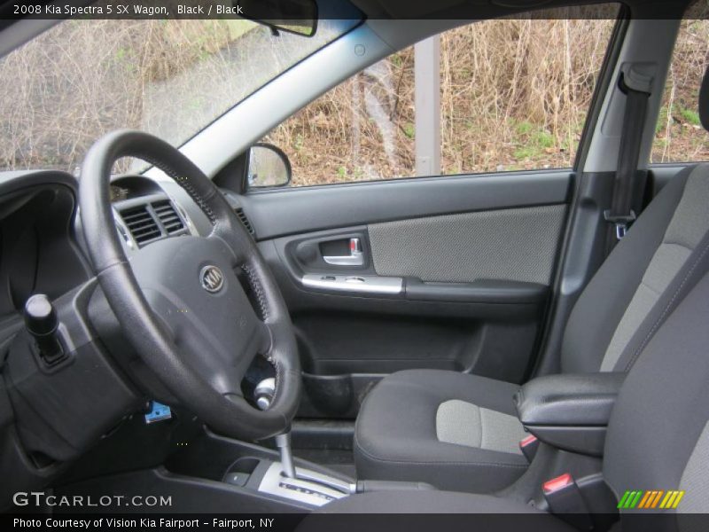  2008 Spectra 5 SX Wagon Black Interior
