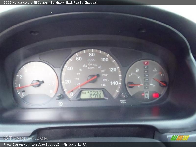Nighthawk Black Pearl / Charcoal 2002 Honda Accord SE Coupe