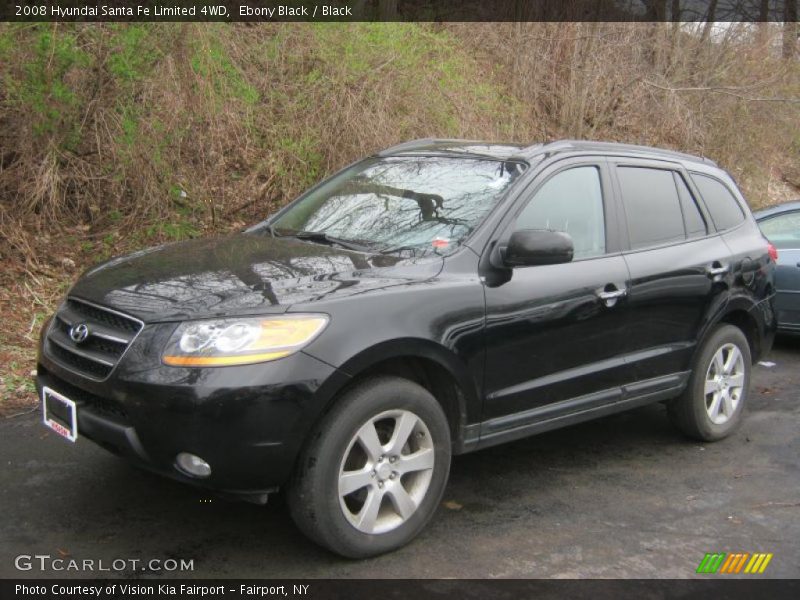 Ebony Black / Black 2008 Hyundai Santa Fe Limited 4WD