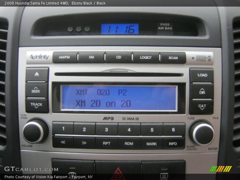 Ebony Black / Black 2008 Hyundai Santa Fe Limited 4WD