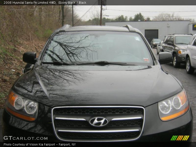 Ebony Black / Black 2008 Hyundai Santa Fe Limited 4WD
