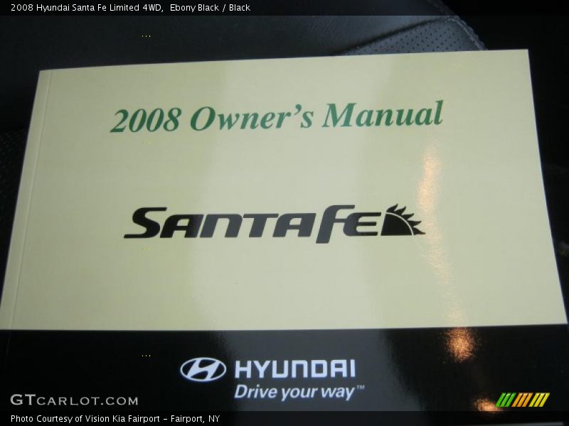 Ebony Black / Black 2008 Hyundai Santa Fe Limited 4WD