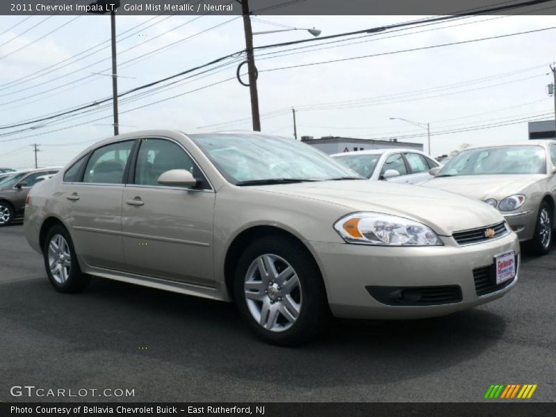 Gold Mist Metallic / Neutral 2011 Chevrolet Impala LT