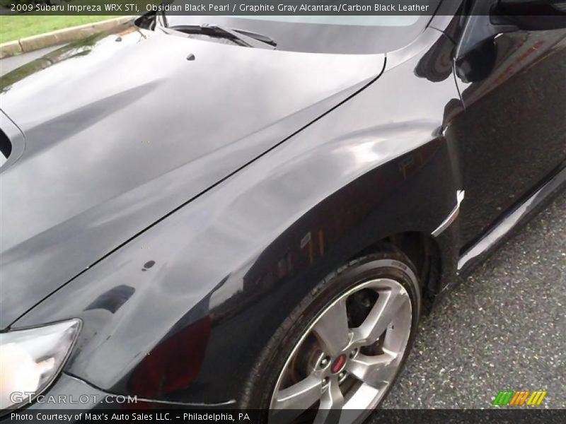 Obsidian Black Pearl / Graphite Gray Alcantara/Carbon Black Leather 2009 Subaru Impreza WRX STi