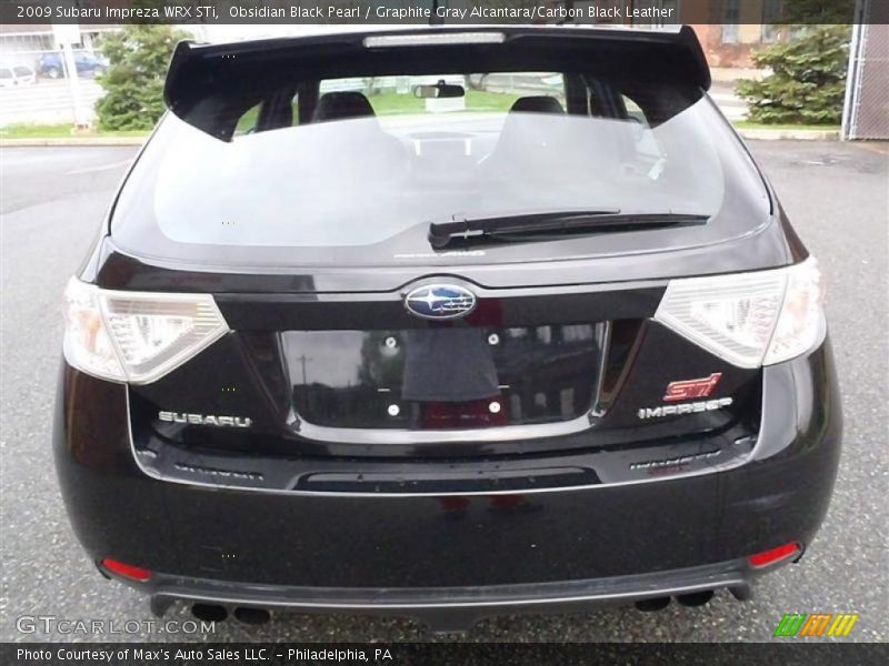 Obsidian Black Pearl / Graphite Gray Alcantara/Carbon Black Leather 2009 Subaru Impreza WRX STi