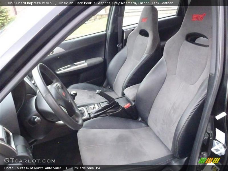 Obsidian Black Pearl / Graphite Gray Alcantara/Carbon Black Leather 2009 Subaru Impreza WRX STi