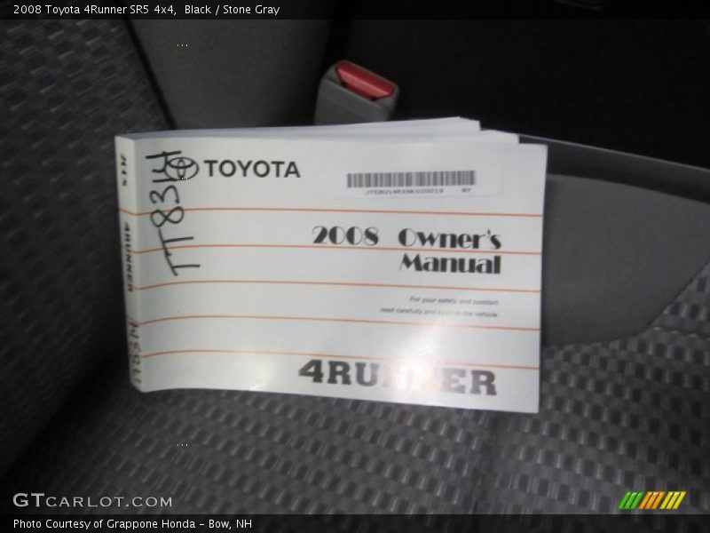 Black / Stone Gray 2008 Toyota 4Runner SR5 4x4