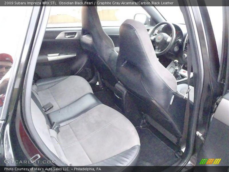 Obsidian Black Pearl / Graphite Gray Alcantara/Carbon Black Leather 2009 Subaru Impreza WRX STi