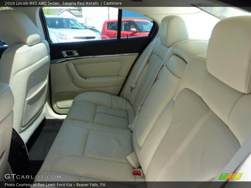 Sangria Red Metallic / Cashmere 2009 Lincoln MKS AWD Sedan