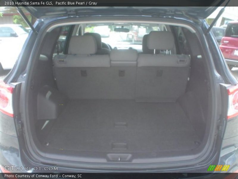 Pacific Blue Pearl / Gray 2010 Hyundai Santa Fe GLS