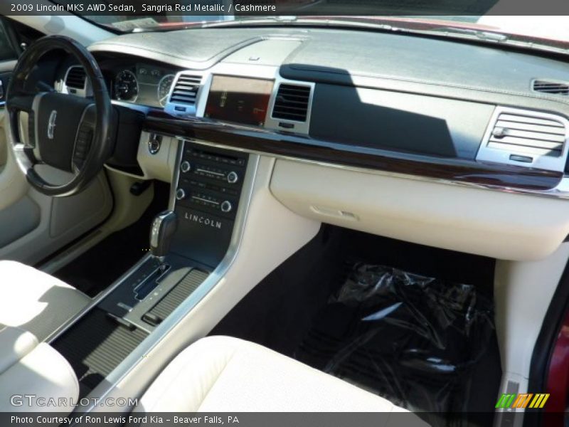 Sangria Red Metallic / Cashmere 2009 Lincoln MKS AWD Sedan