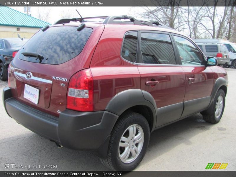Mesa Red Metallic / Gray 2007 Hyundai Tucson SE 4WD