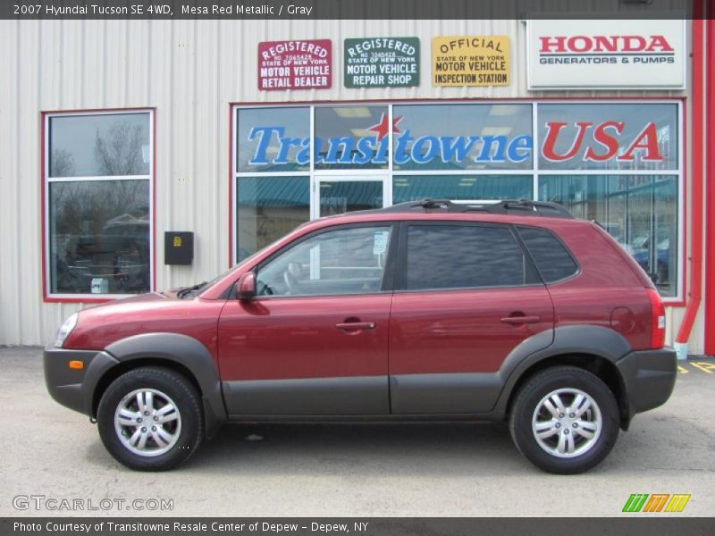 Mesa Red Metallic / Gray 2007 Hyundai Tucson SE 4WD