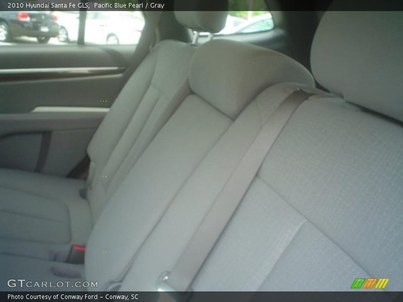 Pacific Blue Pearl / Gray 2010 Hyundai Santa Fe GLS