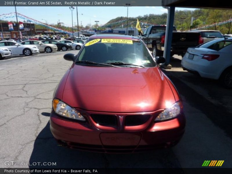 Redfire Metallic / Dark Pewter 2003 Pontiac Grand Am SE Sedan