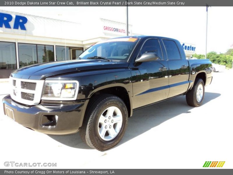 Brilliant Black Crystal Pearl / Dark Slate Gray/Medium Slate Gray 2010 Dodge Dakota Lone Star Crew Cab