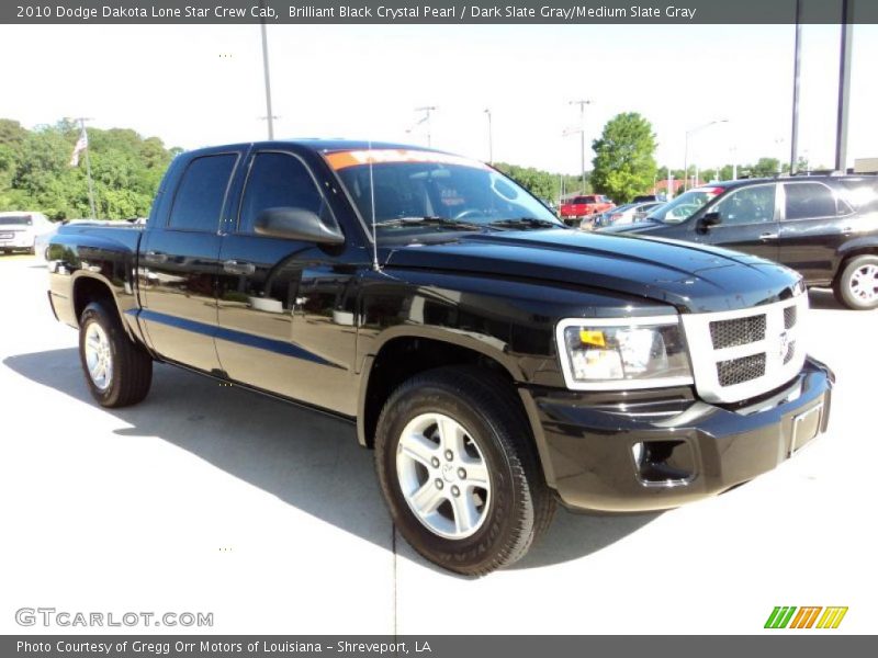 Brilliant Black Crystal Pearl / Dark Slate Gray/Medium Slate Gray 2010 Dodge Dakota Lone Star Crew Cab