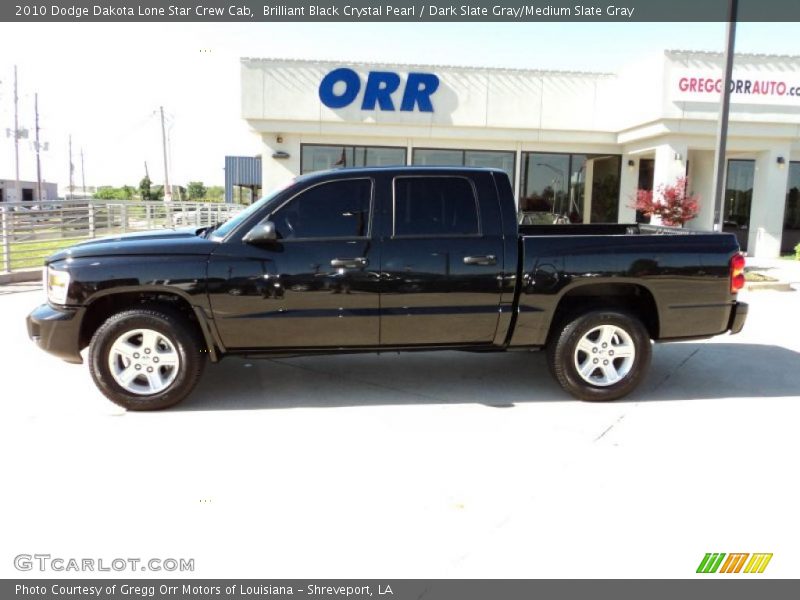 Brilliant Black Crystal Pearl / Dark Slate Gray/Medium Slate Gray 2010 Dodge Dakota Lone Star Crew Cab