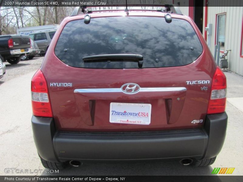 Mesa Red Metallic / Gray 2007 Hyundai Tucson SE 4WD